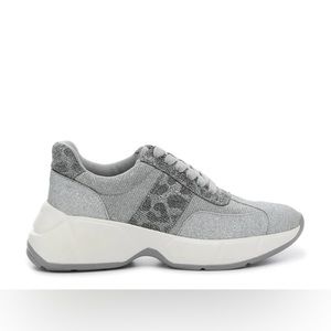 Silver glitter sneakers